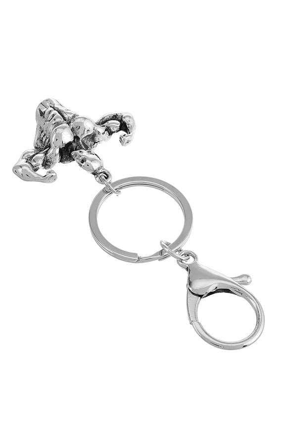 Durable Metal Gym Keychain Featuring Muscular Man for Motivational Workout Inspiration