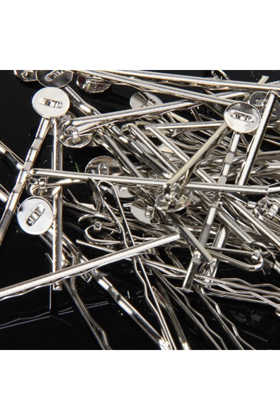 Durable Metal Hair Clips with Flat Pad for Crafting Custom Plated Silver Hair Accessories