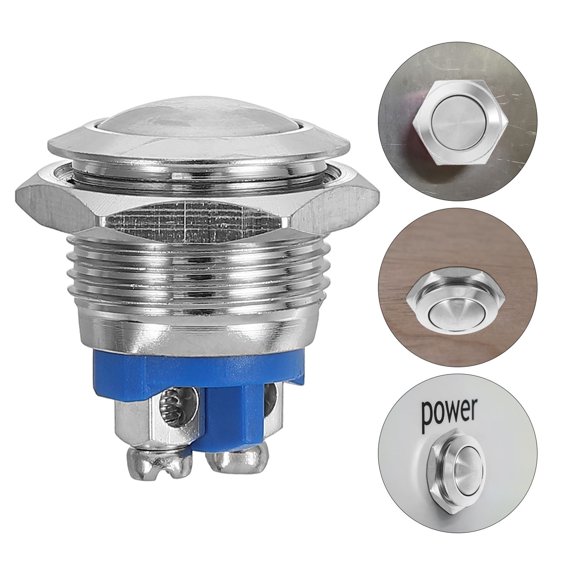 LITINKIMI Heavy-Duty Metal Push Button for Automotive Use with Normally Open and Normally Closed Functions