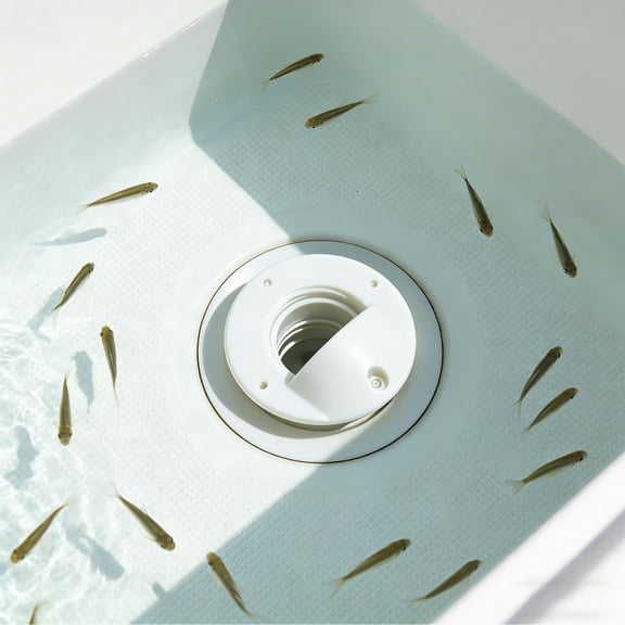 LITINKIMI Easy Install White Boat Transom Drain Kit with Screw Bung and Leakproof Rubber Seal