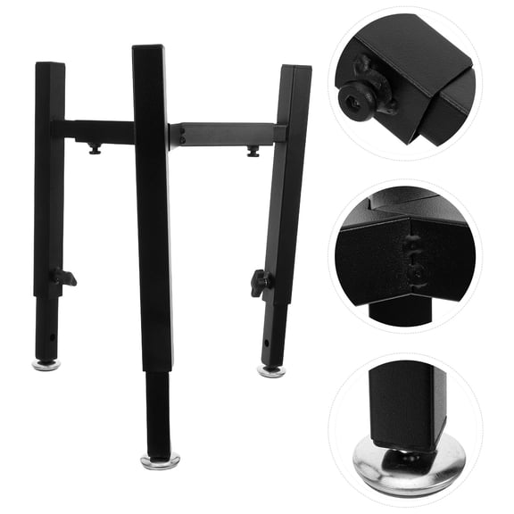 LITINKIMI Elevated Dog Bowl Rack Stand Black Metal Adjustable Height with Stable Nonslip Base for Pets