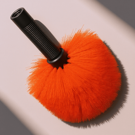 LITINKIMI Extendable Spider Web Duster Head Orange Plastic Brush for Ceiling and Corners