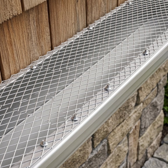 LITINKIMI Flexible Plated Silver Gutter Guard Mesh Roll for Universal Fit with High Strength Aluminum Material
