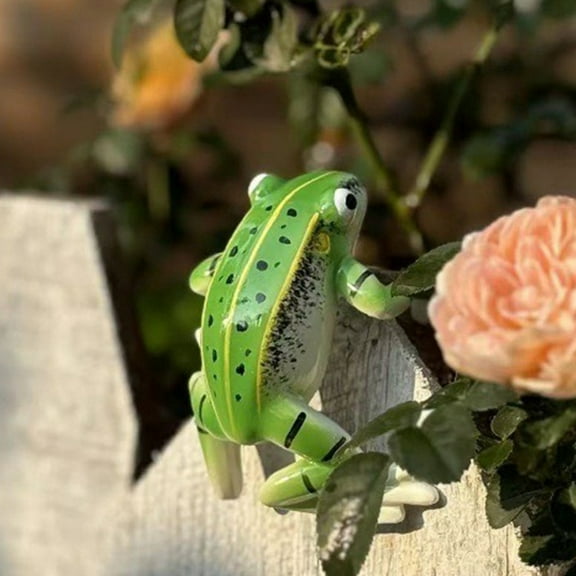 LITINKIMI Tiny Frog Figurines Resin Green 1Set