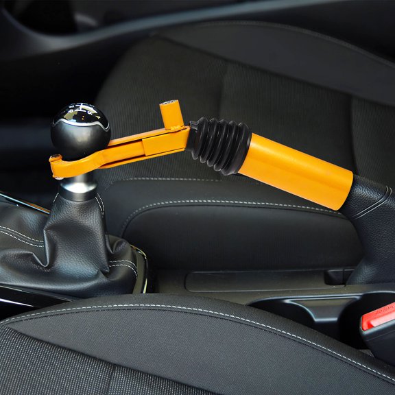 LITINKIMI Golden Car Gear Stick Lock Handbrake Lock Adjustable for All Car Gears