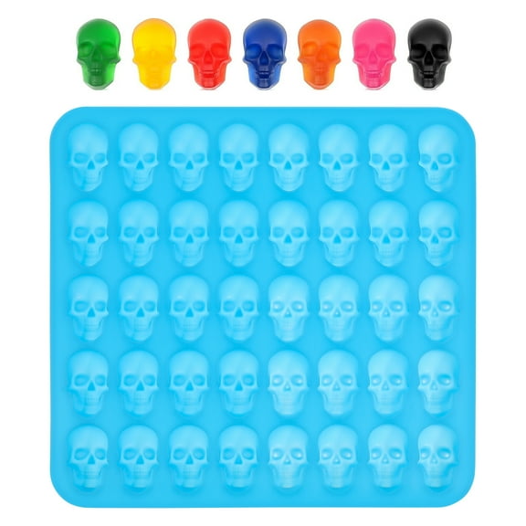 LITINKIMI 40 Cavity Gummy Mold, Non-Stick Skeleton Chocolate Mold and Tray for Baking and Props