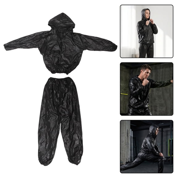 LITINKIMI Gym Sweat Suit with Adjustable Hood and Temperature Retention Features