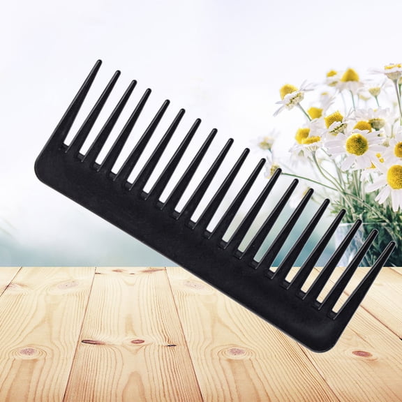 LITINKIMI Plastic Comb for Pulling Through Hair Rounded Teeth Durable Handle