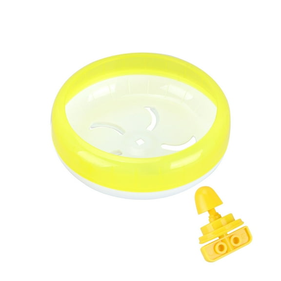 LITINKIMI Hamster Running Wheel, Yellow Plastic, Encourages Exercise, for Small Pets
