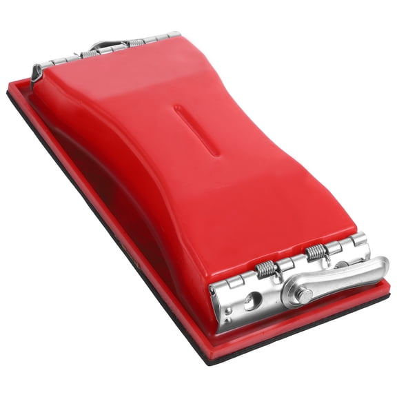 LITINKIMI Red Plastic Sanding Tool for Woodworking, 1 Piece Handheld Sandpaper Holder for Smooth Wood Finishing