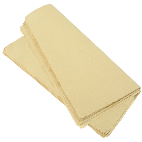 LITINKIMI Handmade Yellow Calligraphy Art Paper for Writing Practice with Deckle Edge