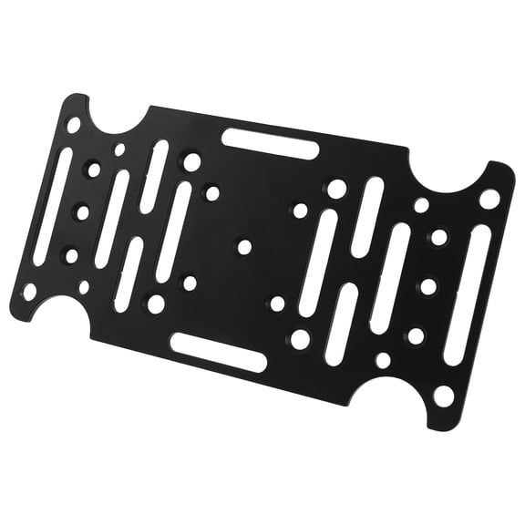 LITINKIMI Heavy Duty Mailbox Mounting Plate Black Carbon Steel Stable Construction