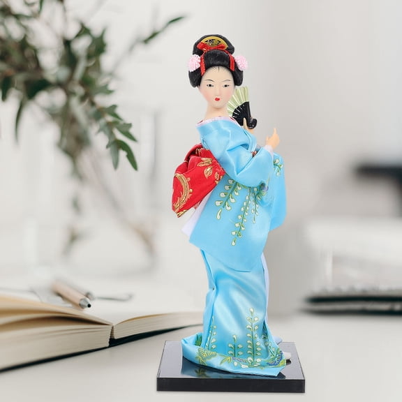 LITINKIMI Japanese Kimono Doll Geisha Gypsum Indoor Space Gift for Neighbors 1Pack