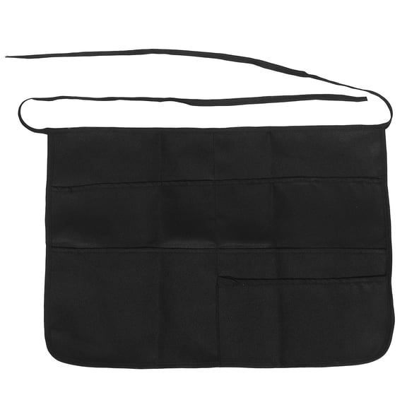 LITINKIMI Lightweight Black Kitchen Apron with Multi Pocket Design and Adjustable Waist for Work and Serving