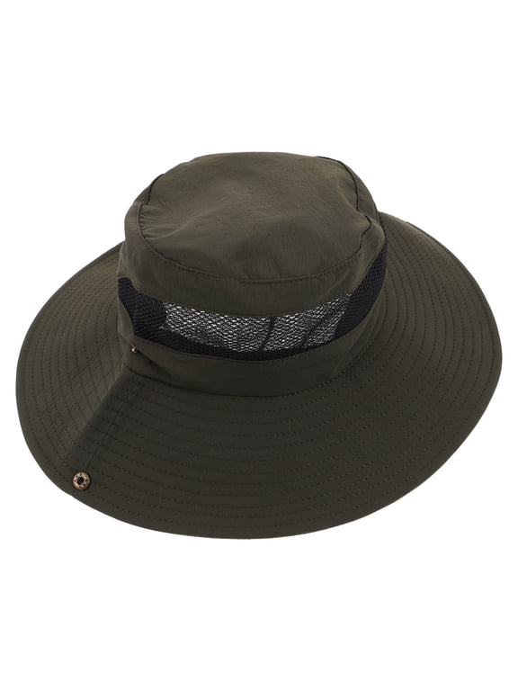 Dark Green Polyester Outdoor Hat Mesh Panels for Sun Protection