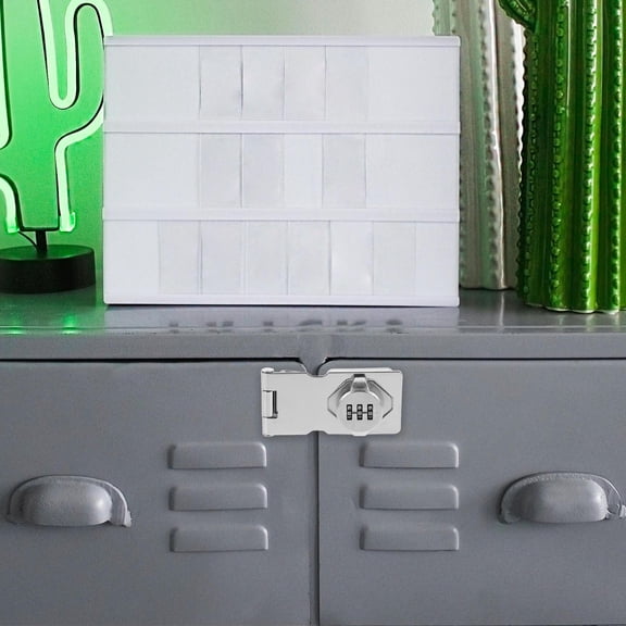 LITINKIMI Durable Plated Silver Cabinet Password Lock for Drawers and Files Protection