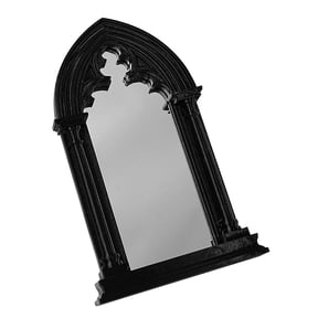 LITINKIMI Medieval Style Black Arched Window Mirror for Rustic Farmhouse and Dark Academia Decor