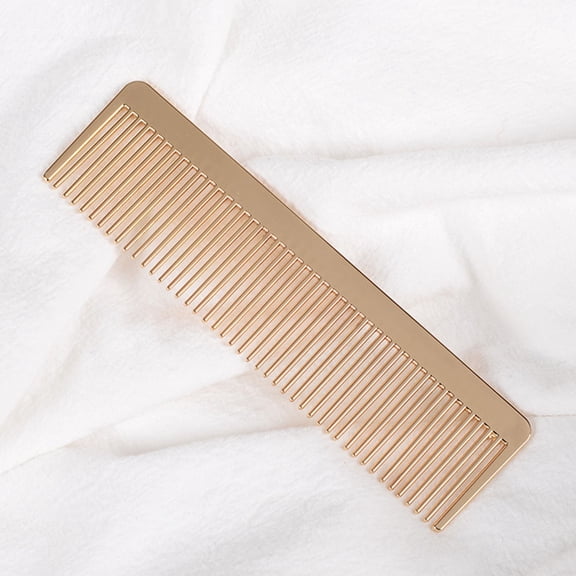 LITINKIMI Golden Metal Comb for Home and Travel Use - Portable, Static-Free Hair Styling Tool