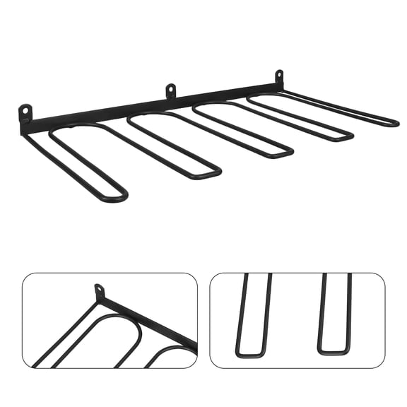 LITINKIMI Heavy Duty Black Metal Boot Organizer Wall Rack for Entryway and Garage Boot Storage and Drying