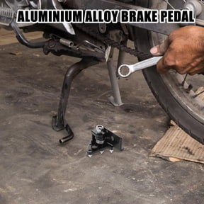 LITINKIMI Black Aluminum Alloy Motorcycle Rear Foot Pegs with Ergonomic Design for Comfortable Riding Support