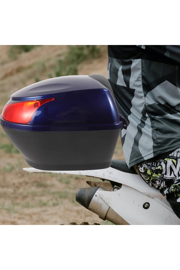 Large Capacity Navy Motorcycle Storage Trunk Dustproof Easy Installation