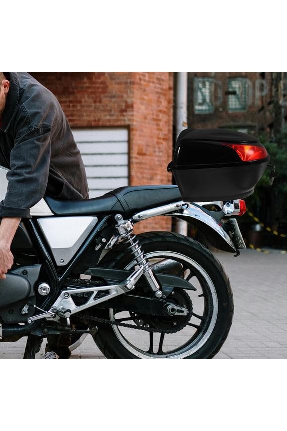Motorcycle Tail Trunk Black Heat Resistant with Anti Pressure Strong PP Material and Mounting Kit
