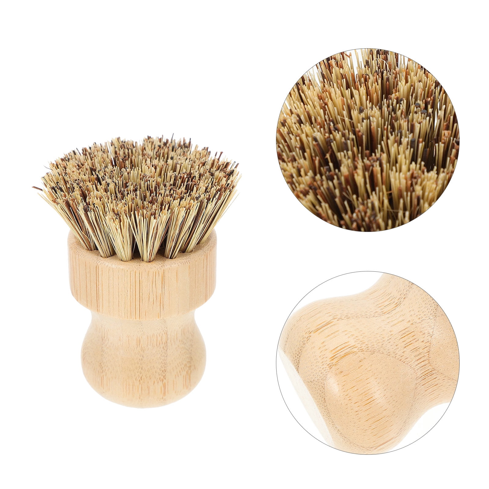 LITINKIMI Multi Function Vegetable Brush Khaki Bamboo 1Pcs 3.1x2.4x2 ...