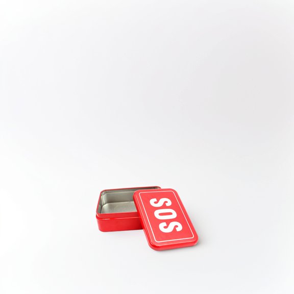 LITINKIMI Multipurpose Survival Box Red Outdoor Emergency Storage with Flashlight and Whistle