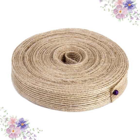 LITINKIMI Natural Khaki Jute Burlap Ribbon Webbing Twine for Crafting Embellishments and Decoration