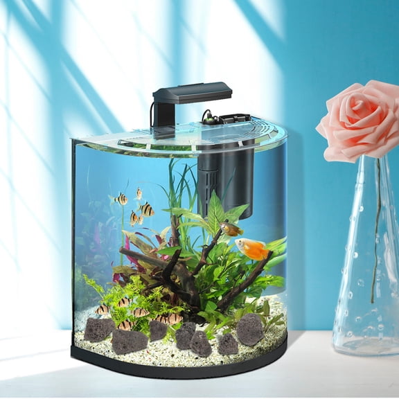 LITINKIMI Natural Volcanic Aquarium Rocks Dark Brown Decorative Stones for Fish Tank and Plants