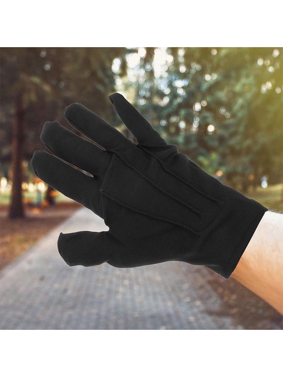 Nylon Work Gloves Black Breathable for Cup Use Enhanced Protection