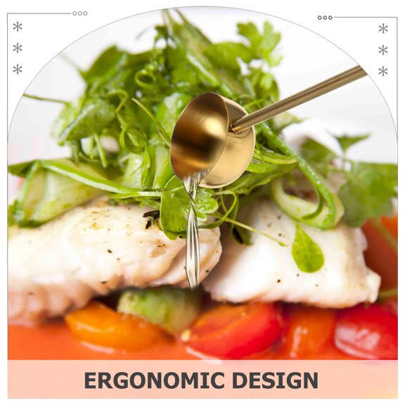 LITINKIMI Oil Heating Cooking Spoon Stainless Steel Kitchen Gadget 1Set