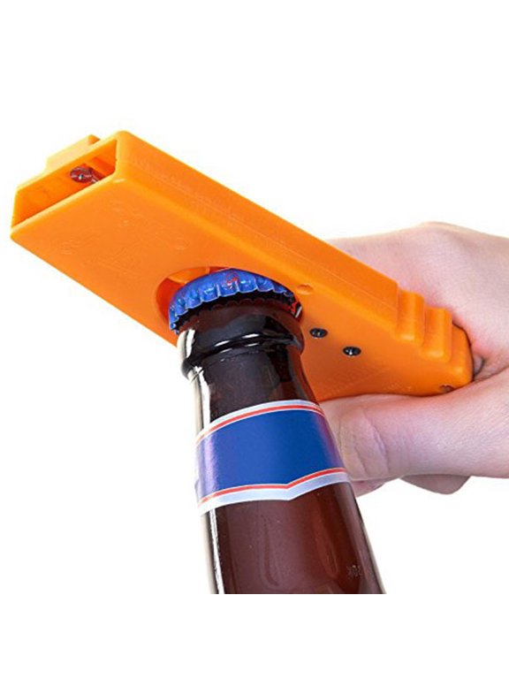 Orange Beer Opener with Flying Launcher and Keychain
