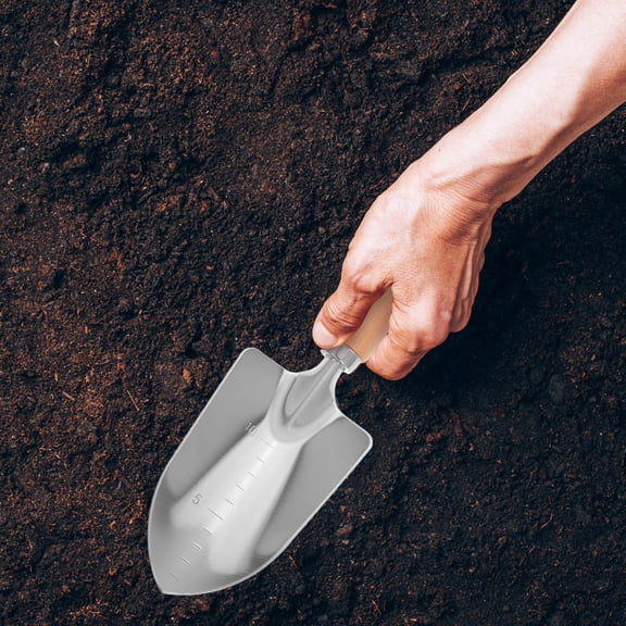 LITINKIMI Outdoor Gardening Spade with Sturdy Wood Handle and Sharp Stainless Steel Head