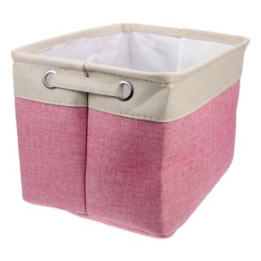 LITINKIMI Cotton Linen Foldable Storage Basket - Stylish and Practical Home Organizer for Bedroom, Closet, and Living Room