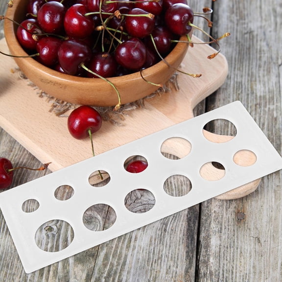 LITINKIMI Plastic Fruit Measuring Ruler, White, Compact and Portable Design for Easy Carrying and Storage