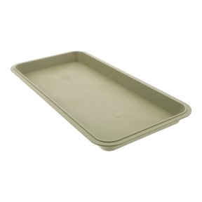 LITINKIMI Rectangular Plastic Plant Saucer with Elevated Edges for Efficient Water Drainage