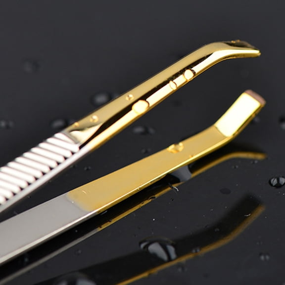 LITINKIMI Plated Silver Stainless Steel Eyebrow Clip with Anti Slip Coating Safe Design for Precise Hair Removal