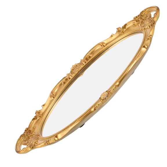 LITINKIMI Portable Golden Vanity Mirror for Desk, Vintage Victorian Style Makeup Mirror with Elegant Design