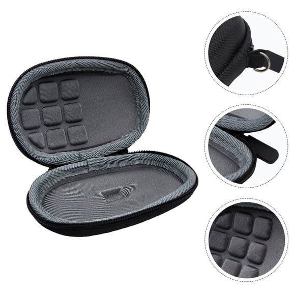 LITINKIMI Mouse Protective Case, Black EVA Nylon Hard Shell Travel Storage Pouch, Scratch-Resistant Lightweight Cover Bag