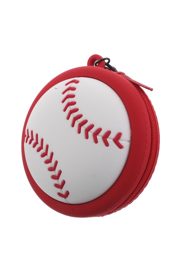 Portable Silicone Change Purse with Sports Ball Pattern and Zipper for Daily Essentials