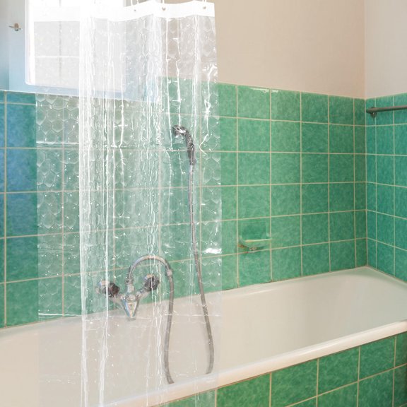 LITINKIMI Practical White Eva Shower Curtain for Bathroom with Protective and Water Proof Features