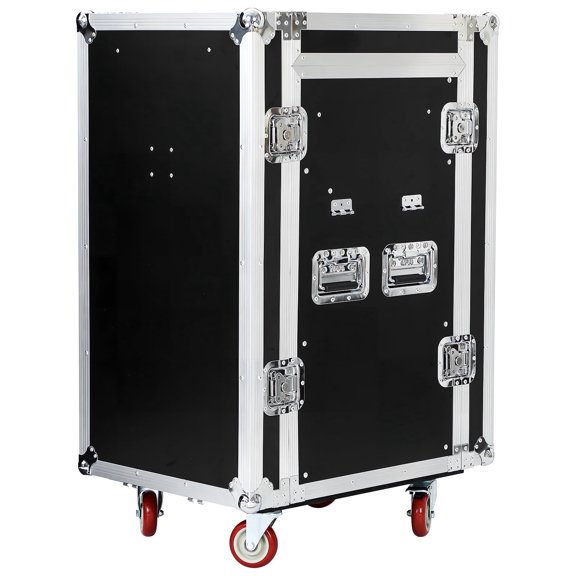 LITINKIMI Recording Studio Rack: 16u Dj Road Case With Audio Mixer Stand - Portable Media Storage Cabinet With Work Table For Stage Performance