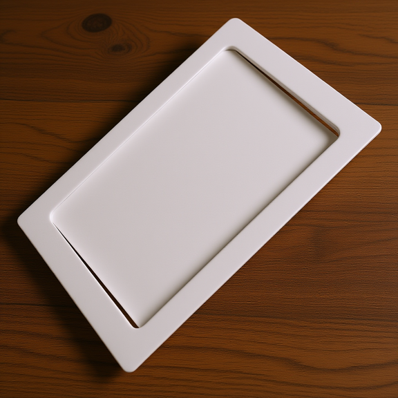 LITINKIMI Rectangular Stainless Steel Swing Lid for Trash Bin with Embedded Design for Kitchen Counters