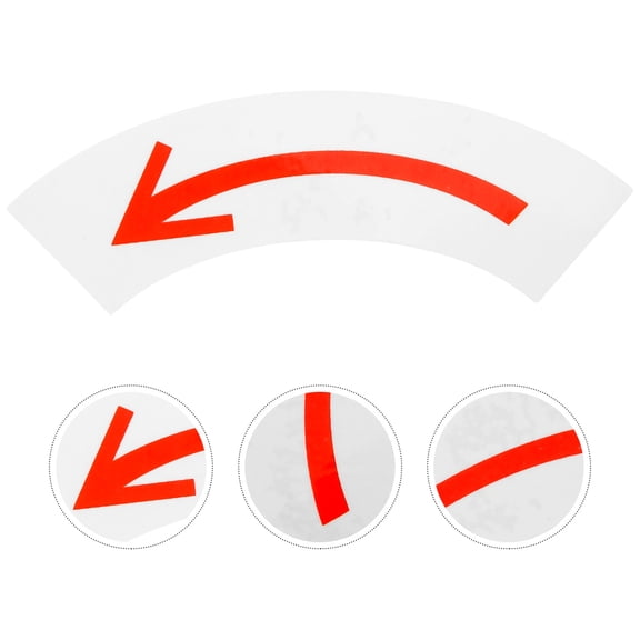 LITINKIMI Red Arrow Caution Sticker Durable Equipment Direction Indicator Personalised Sign