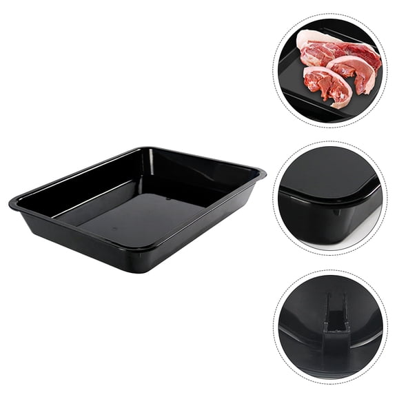 LITINKIMI Reusable Food Preservation Tray Black PP Storage for Meat Packing 1Pcs