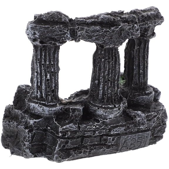 LITINKIMI Rock Ruins Roman Column Fish Tank Ornament Multicolor Resin Aquarium Decor