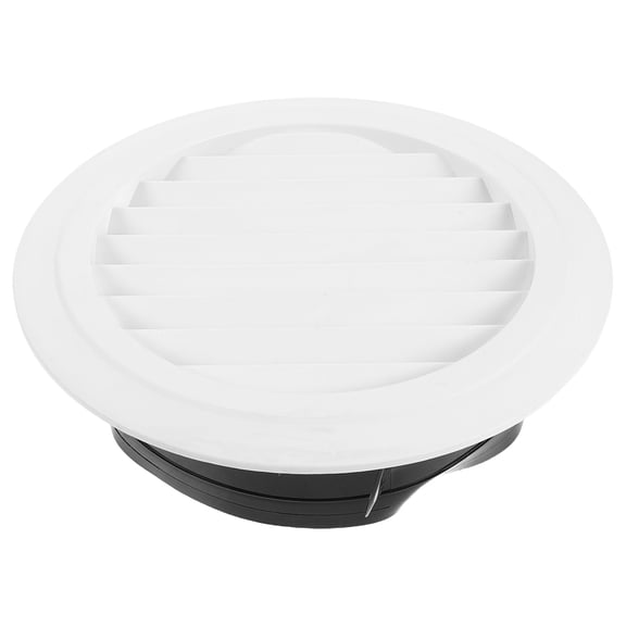 LITINKIMI Round White Soffit Vent Cover Plastic with Louvered Design and Built in Screen for Home