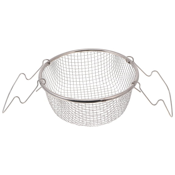 LITINKIMI Round Wire Mesh Fry Basket Stainless Steel 1Pc