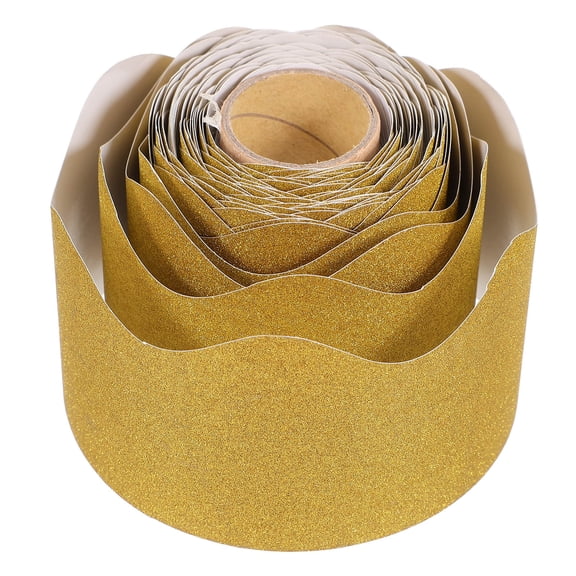 LITINKIMI Scalloped Border Trim Bulletin Board Border Paper Golden 1 Roll